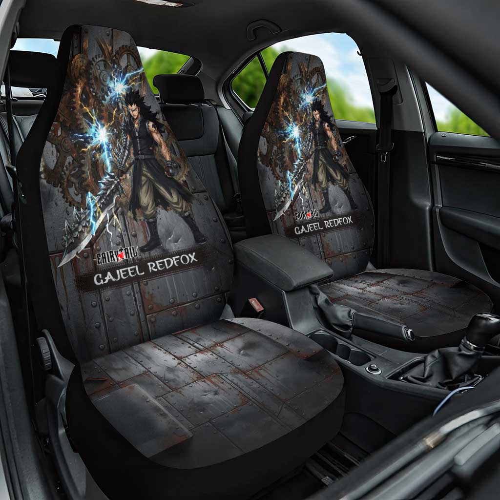 Gajeel Redfox Fairy Tail Car Seat Cover Industrial Steampunk Anime Style with Iron Dragon Elements