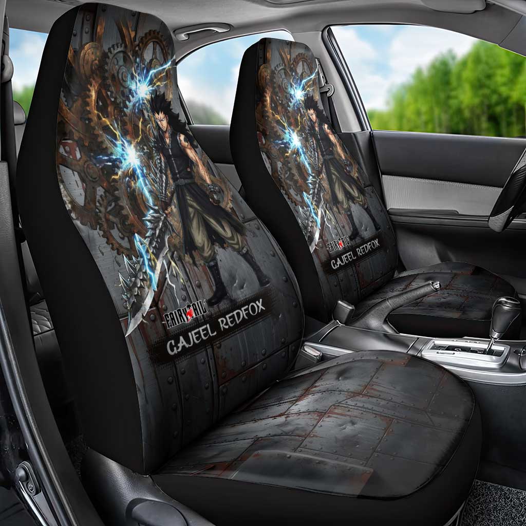 Gajeel Redfox Fairy Tail Car Seat Cover Industrial Steampunk Anime Style with Iron Dragon Elements