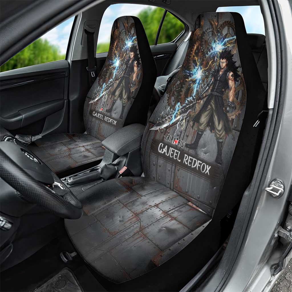 Gajeel Redfox Fairy Tail Car Seat Cover Industrial Steampunk Anime Style with Iron Dragon Elements