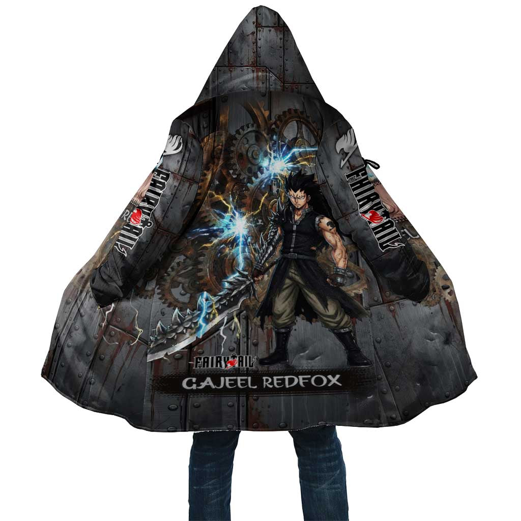 Gajeel Redfox Fairy Tail Cloak Industrial Steampunk Anime Style with Iron Dragon Elements