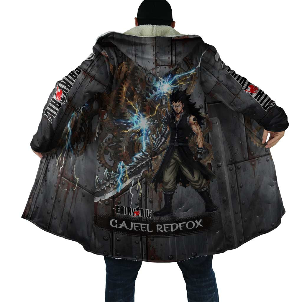 Gajeel Redfox Fairy Tail Cloak Industrial Steampunk Anime Style with Iron Dragon Elements