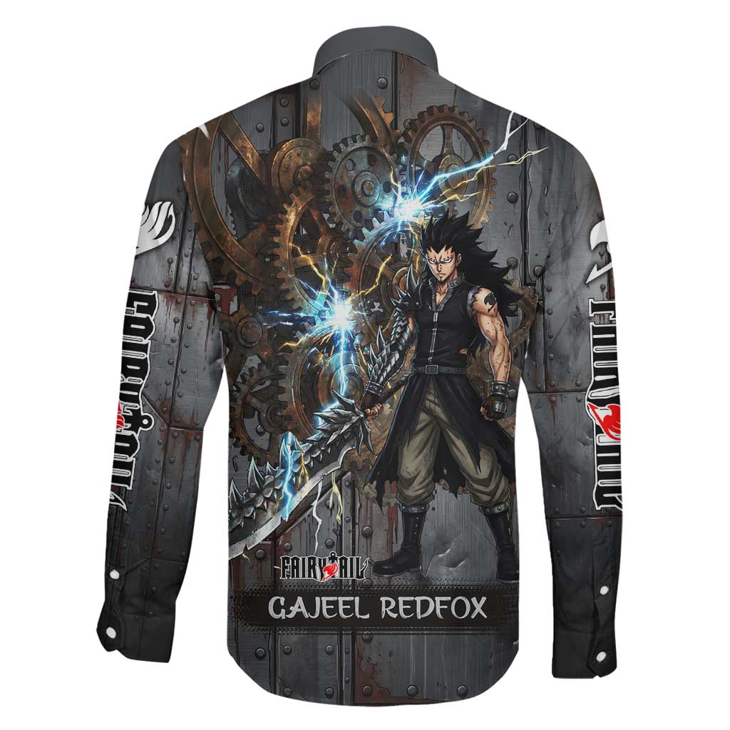 Gajeel Redfox Fairy Tail Family Matching Mermaid Dress and Hawaiian Shirt Industrial Steampunk Anime Style with Iron Dragon Elements