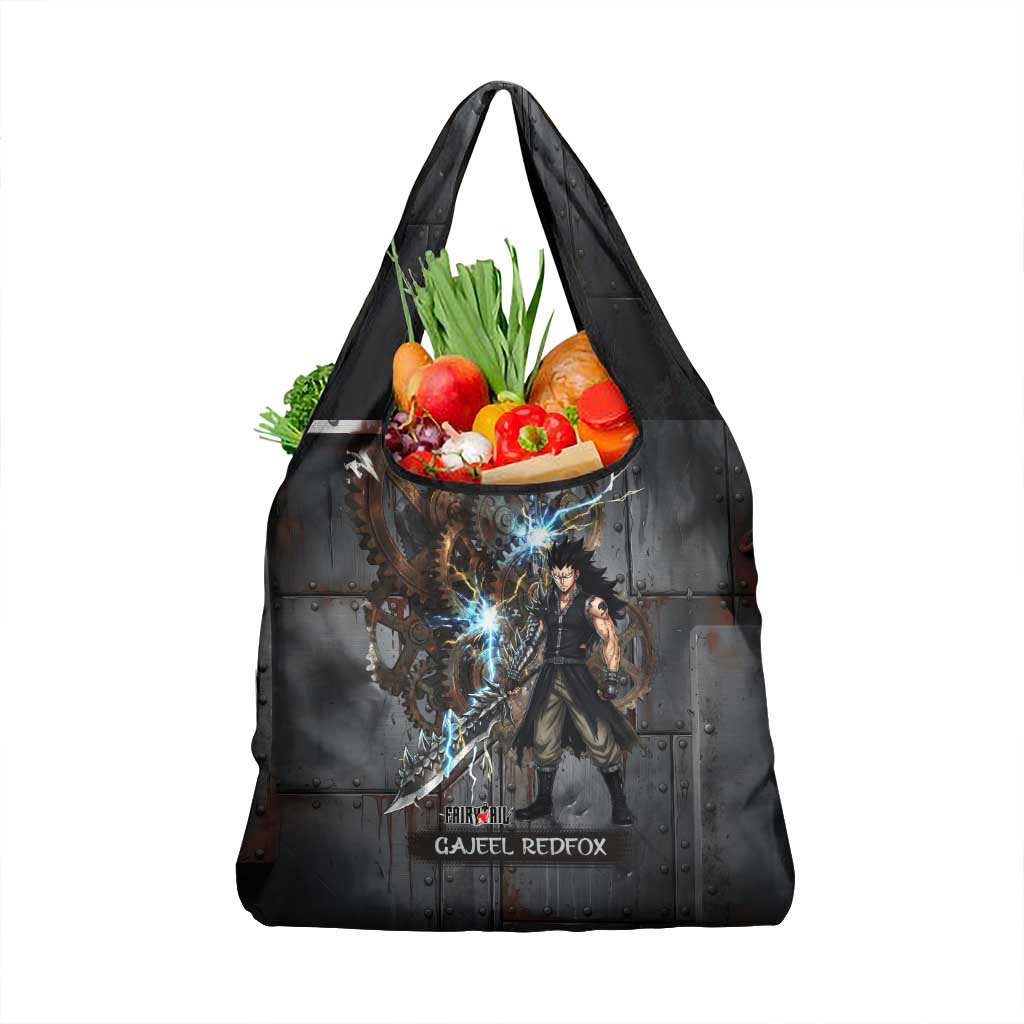 Gajeel Redfox Fairy Tail Grocery Bag Industrial Steampunk Anime Style with Iron Dragon Elements