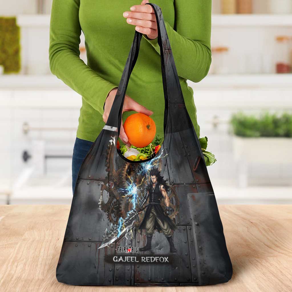 Gajeel Redfox Fairy Tail Grocery Bag Industrial Steampunk Anime Style with Iron Dragon Elements