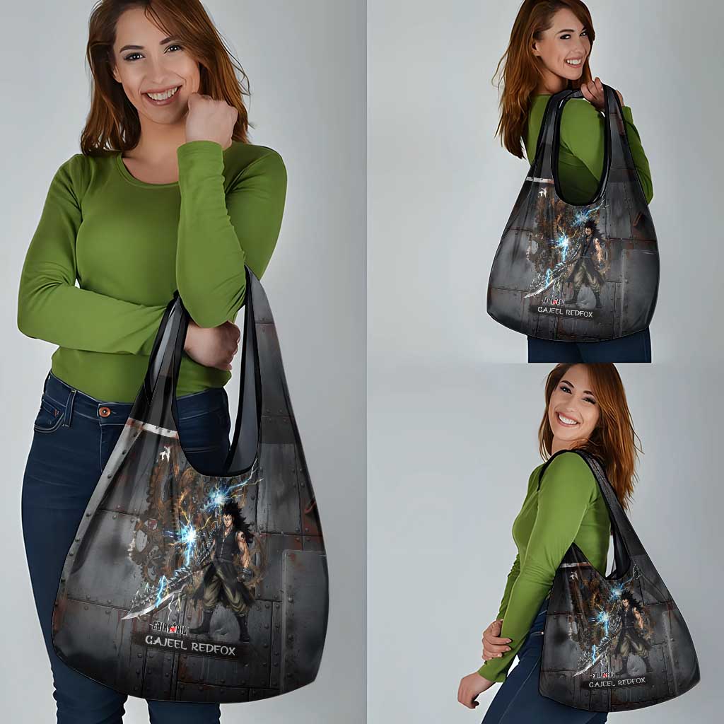 Gajeel Redfox Fairy Tail Grocery Bag Industrial Steampunk Anime Style with Iron Dragon Elements
