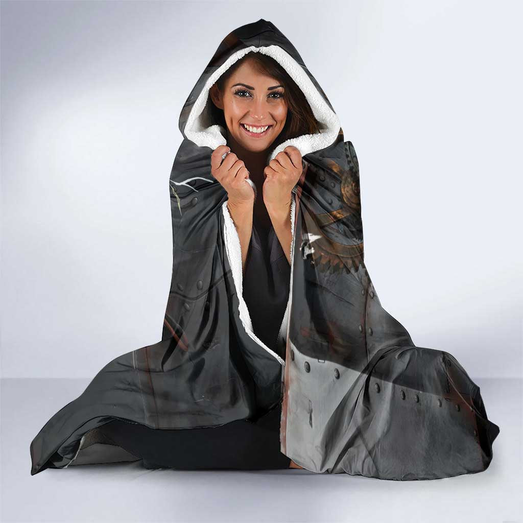 Gajeel Redfox Fairy Tail Hooded Blanket Industrial Steampunk Anime Style with Iron Dragon Elements