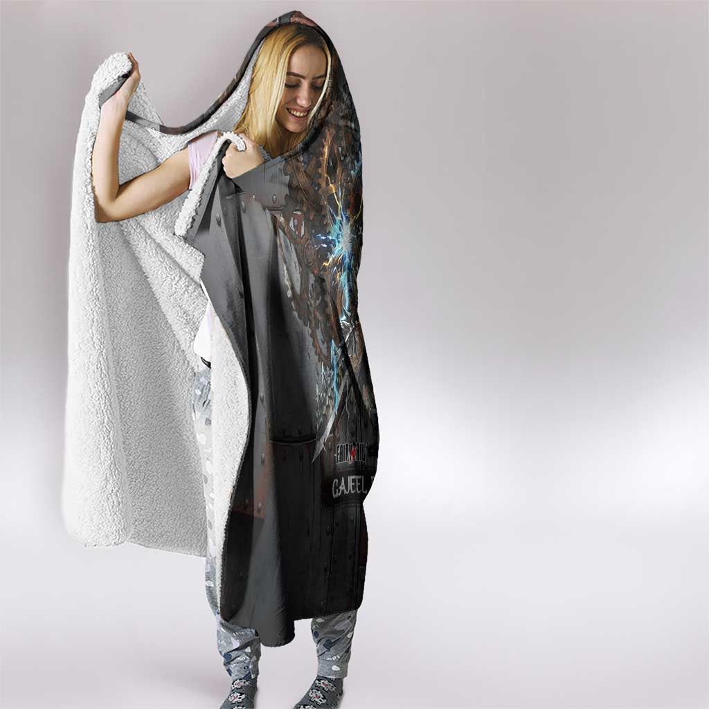 Gajeel Redfox Fairy Tail Hooded Blanket Industrial Steampunk Anime Style with Iron Dragon Elements