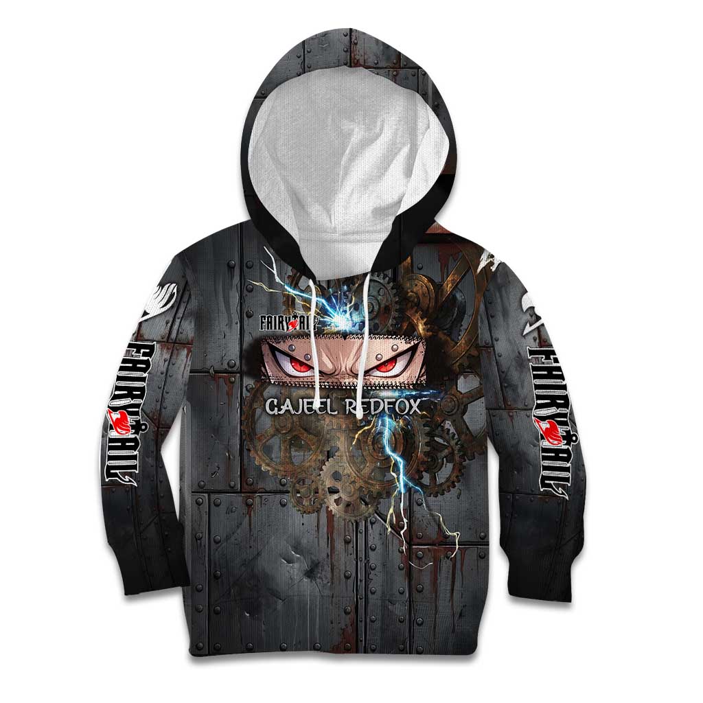 Gajeel Redfox Fairy Tail Kid Hoodie Industrial Steampunk Anime Style with Iron Dragon Elements