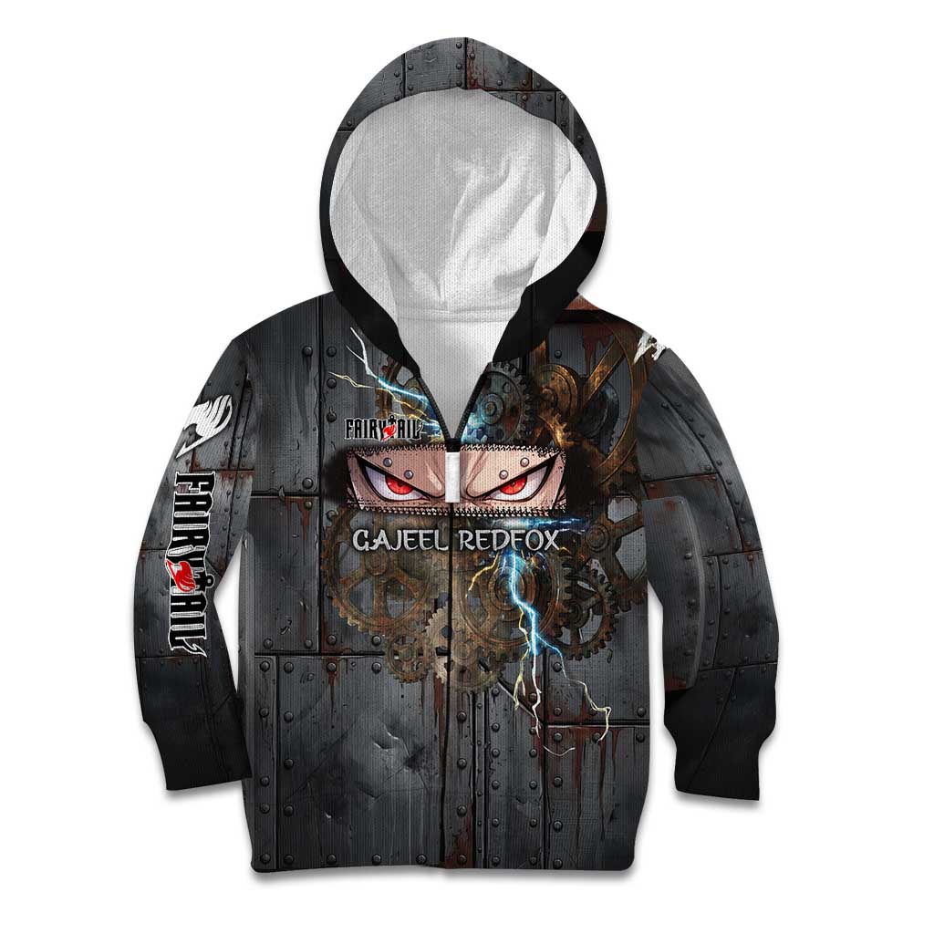 Gajeel Redfox Fairy Tail Kid Hoodie Industrial Steampunk Anime Style with Iron Dragon Elements