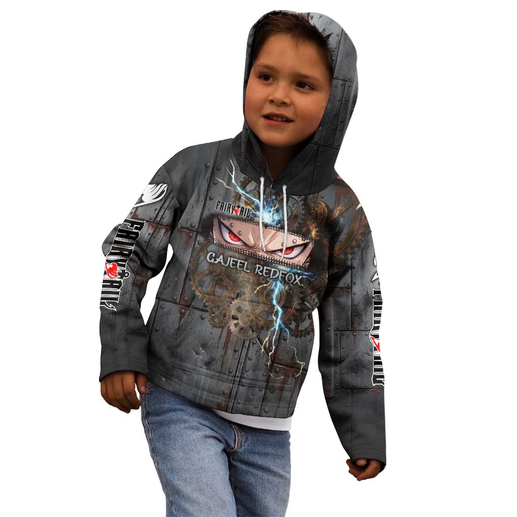 Gajeel Redfox Fairy Tail Kid Hoodie Industrial Steampunk Anime Style with Iron Dragon Elements