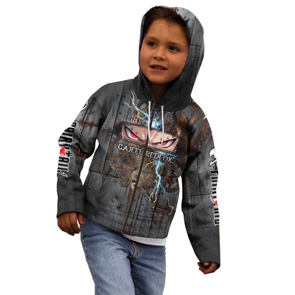 Gajeel Redfox Fairy Tail Kid Hoodie Industrial Steampunk Anime Style with Iron Dragon Elements