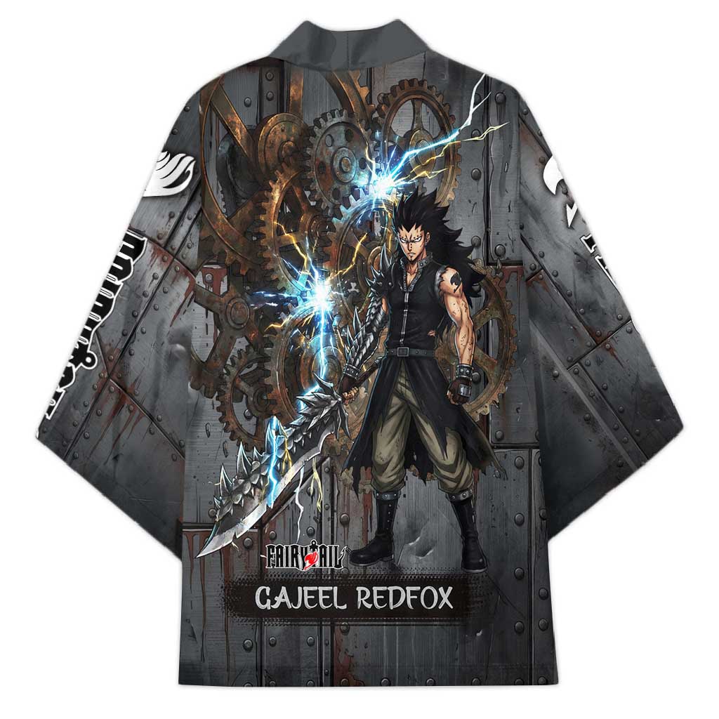 Gajeel Redfox Fairy Tail Kimono Industrial Steampunk Anime Style with Iron Dragon Elements