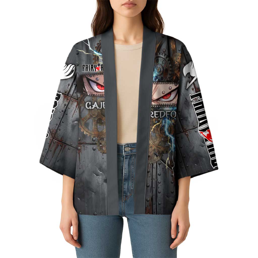 Gajeel Redfox Fairy Tail Kimono Industrial Steampunk Anime Style with Iron Dragon Elements