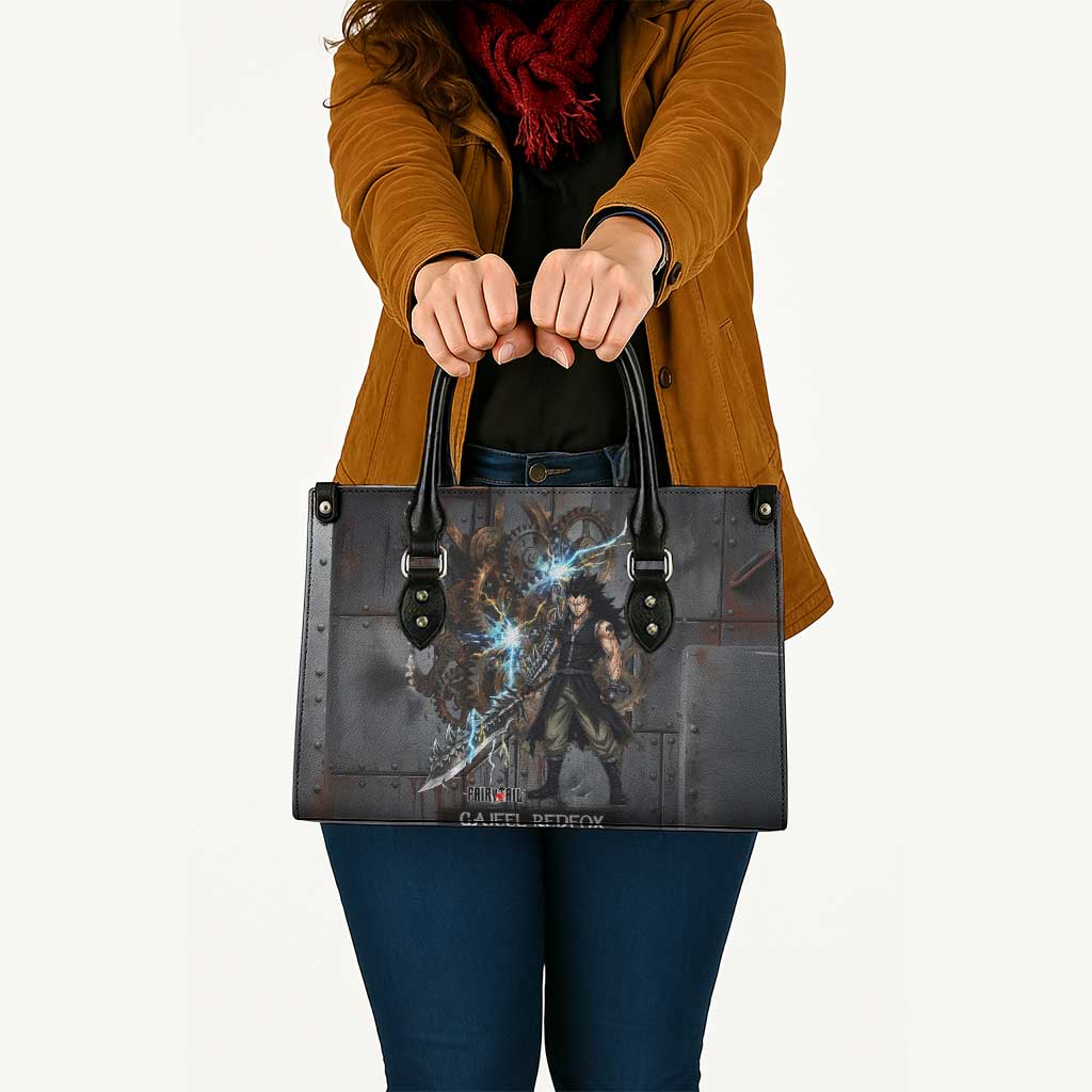 Gajeel Redfox Fairy Tail Leather Bag Industrial Steampunk Anime Style with Iron Dragon Elements