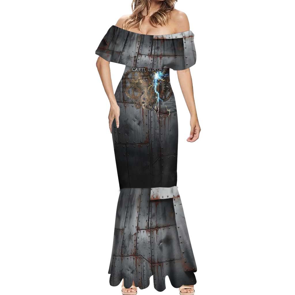 Gajeel Redfox Fairy Tail Mermaid Dress Industrial Steampunk Anime Style with Iron Dragon Elements