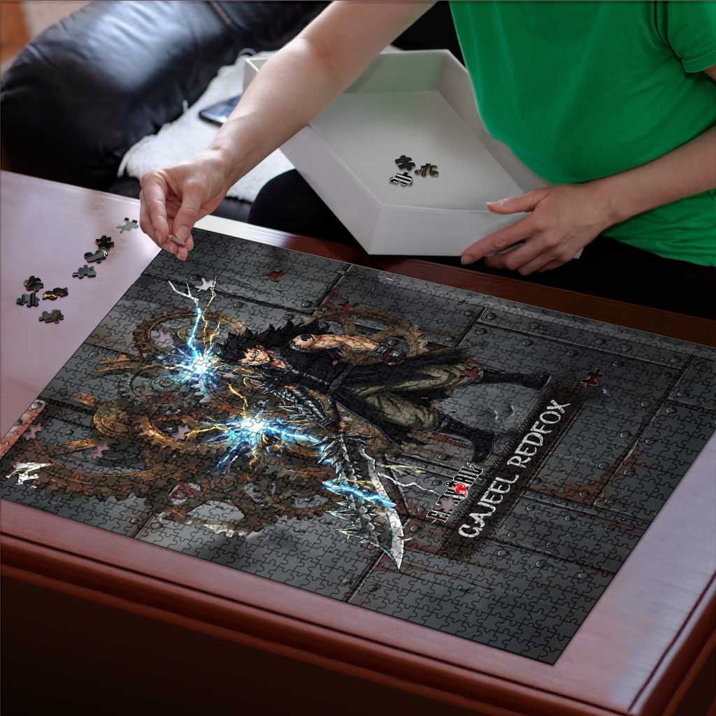 Gajeel Redfox Fairy Tail Puzzle Industrial Steampunk Anime Style with Iron Dragon Elements
