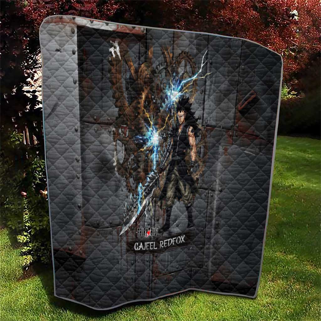 Gajeel Redfox Fairy Tail Quilt Industrial Steampunk Anime Style with Iron Dragon Elements