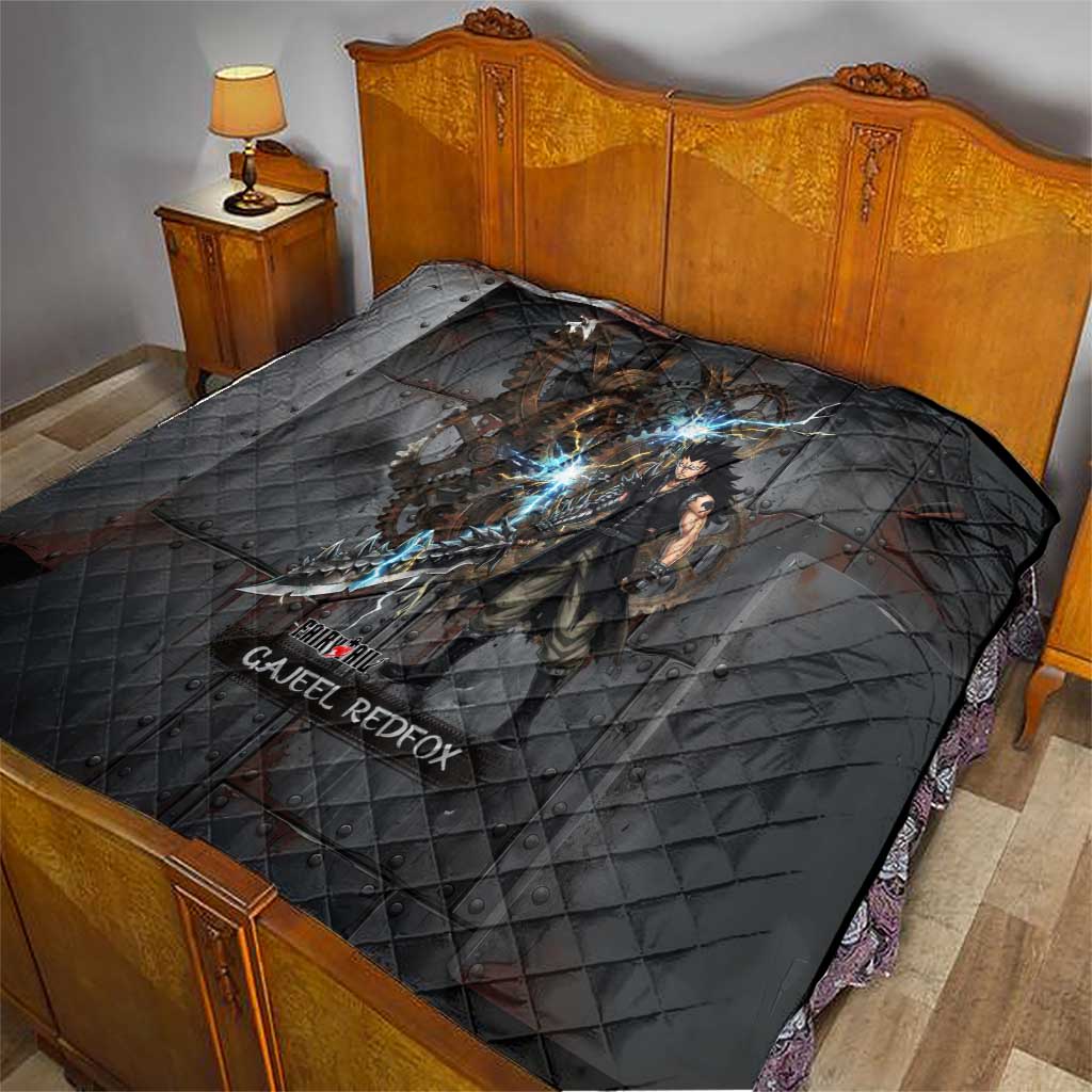 Gajeel Redfox Fairy Tail Quilt Industrial Steampunk Anime Style with Iron Dragon Elements