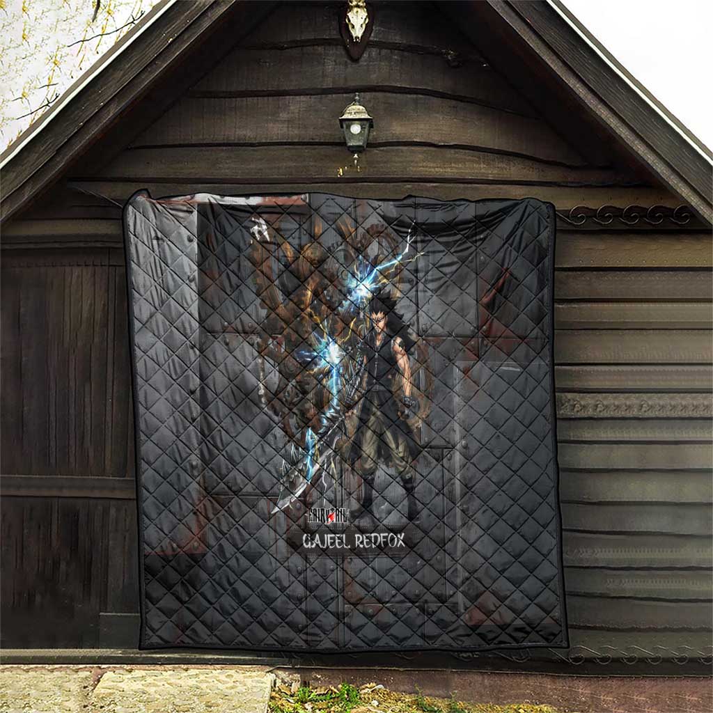 Gajeel Redfox Fairy Tail Quilt Industrial Steampunk Anime Style with Iron Dragon Elements