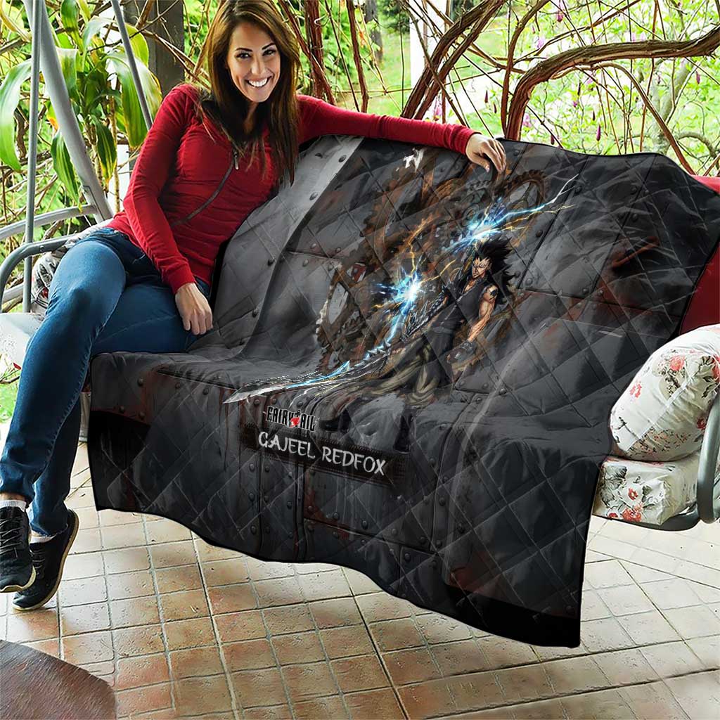 Gajeel Redfox Fairy Tail Quilt Industrial Steampunk Anime Style with Iron Dragon Elements