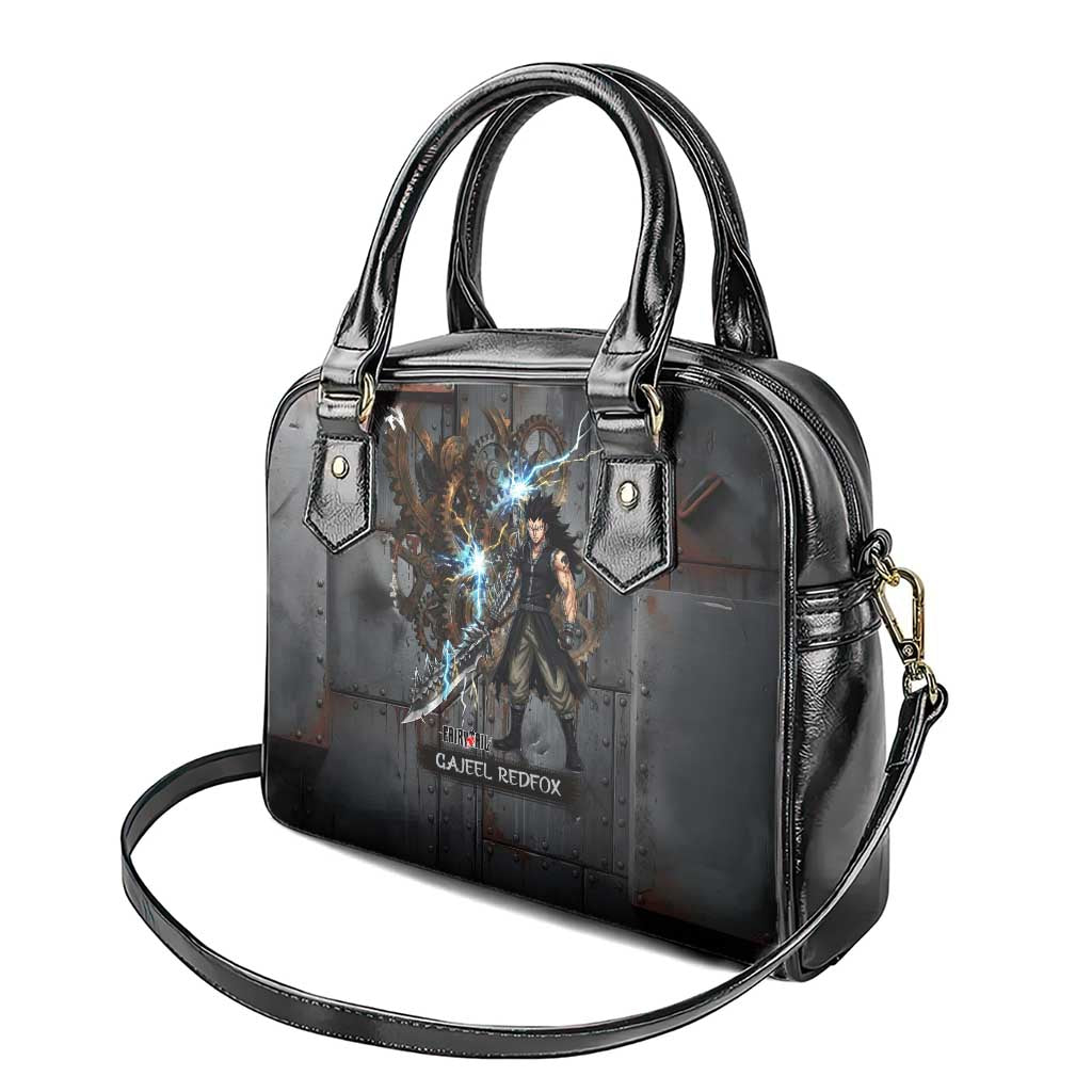 Gajeel Redfox Fairy Tail Shoulder Handbag Industrial Steampunk Anime Style with Iron Dragon Elements