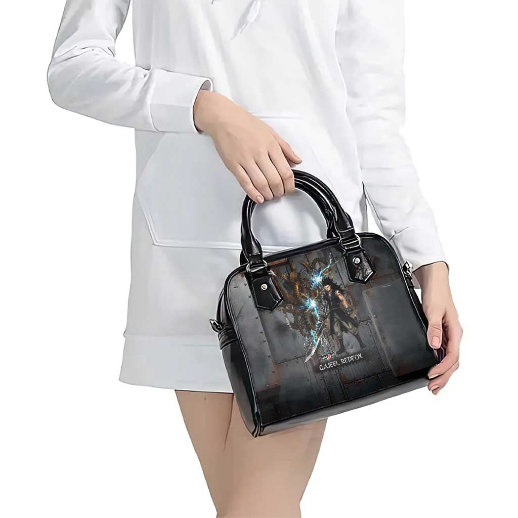 Gajeel Redfox Fairy Tail Shoulder Handbag Industrial Steampunk Anime Style with Iron Dragon Elements