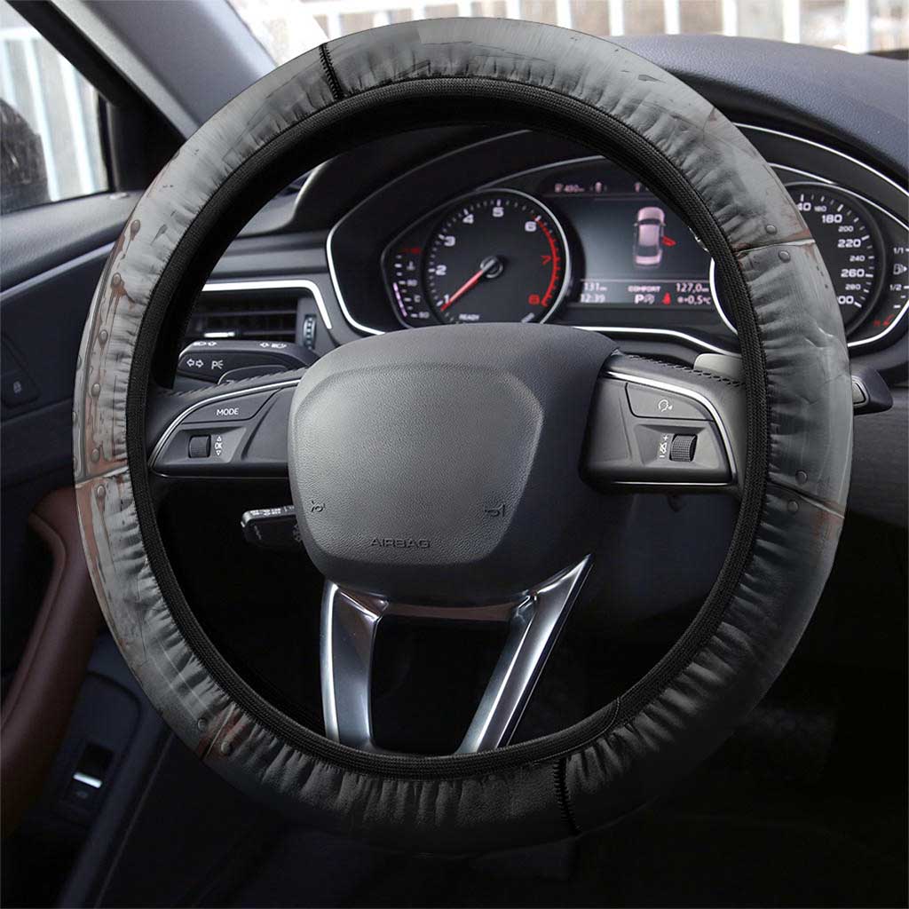 Gajeel Redfox Fairy Tail Steering Wheel Cover Industrial Steampunk Anime Style with Iron Dragon Elements