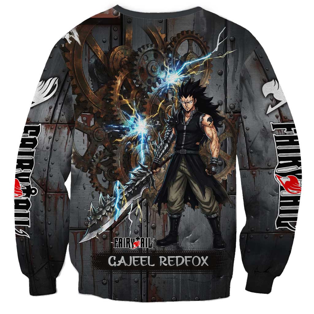 Gajeel Redfox Fairy Tail Sweatshirt Industrial Steampunk Anime Style with Iron Dragon Elements