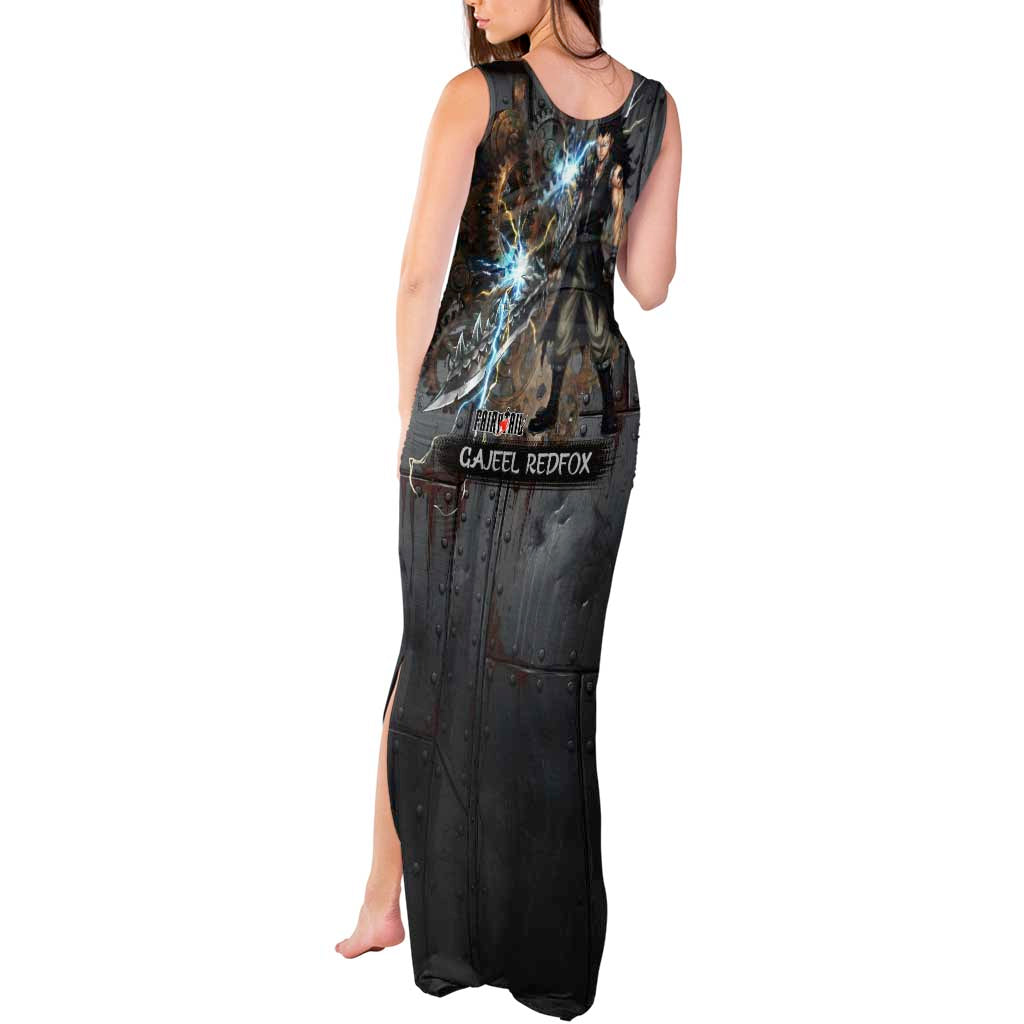 Gajeel Redfox Fairy Tail Tank Maxi Dress Industrial Steampunk Anime Style with Iron Dragon Elements