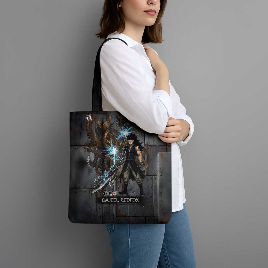 Gajeel Redfox Fairy Tail Tote Bag Industrial Steampunk Anime Style with Iron Dragon Elements