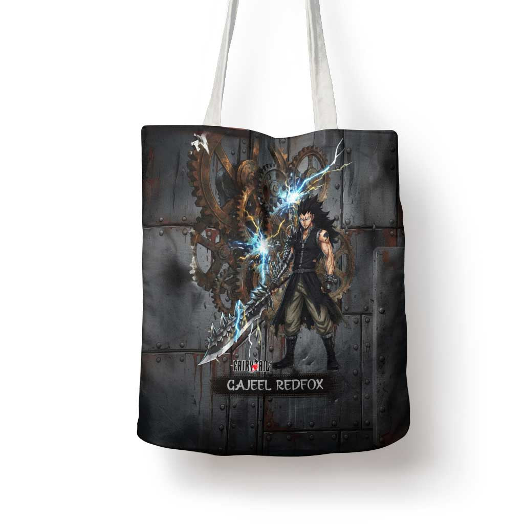 Gajeel Redfox Fairy Tail Tote Bag Industrial Steampunk Anime Style with Iron Dragon Elements