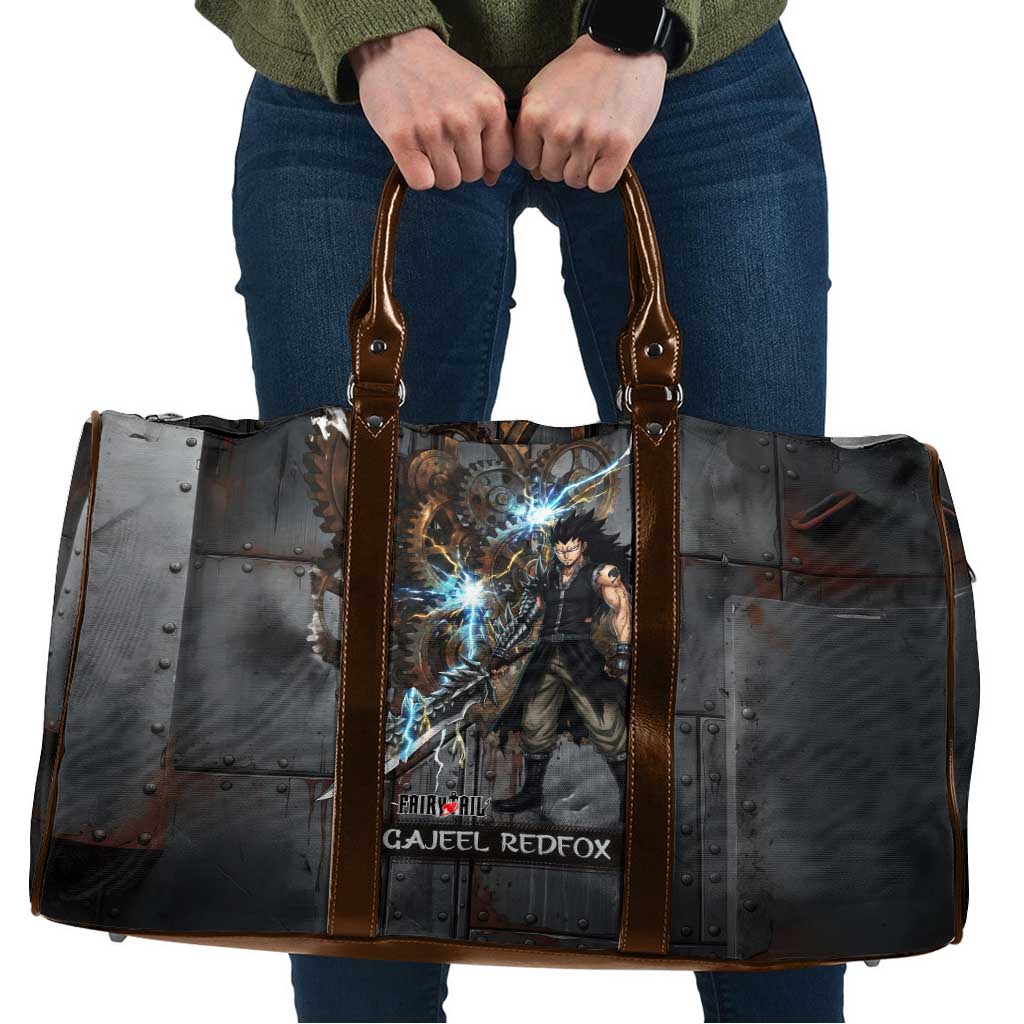 Gajeel Redfox Fairy Tail Travel Bag Industrial Steampunk Anime Style with Iron Dragon Elements