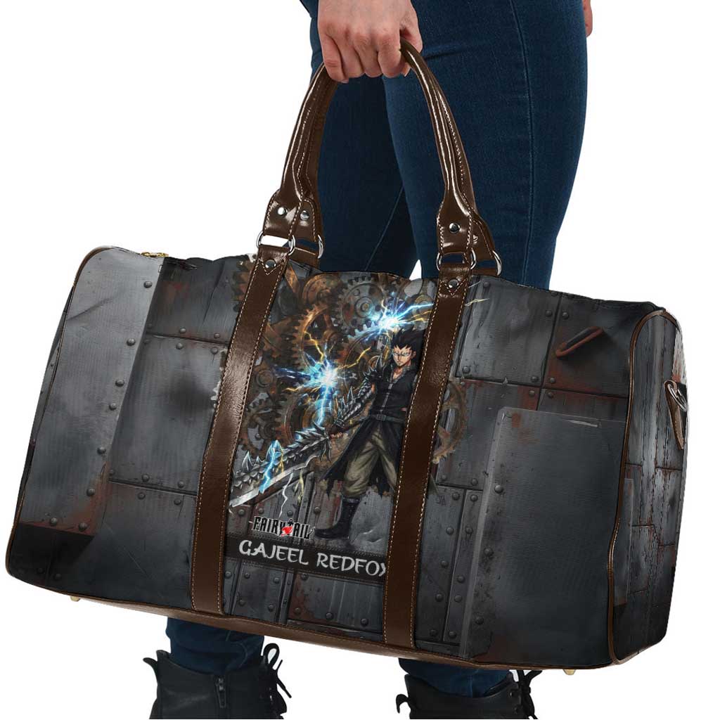 Gajeel Redfox Fairy Tail Travel Bag Industrial Steampunk Anime Style with Iron Dragon Elements