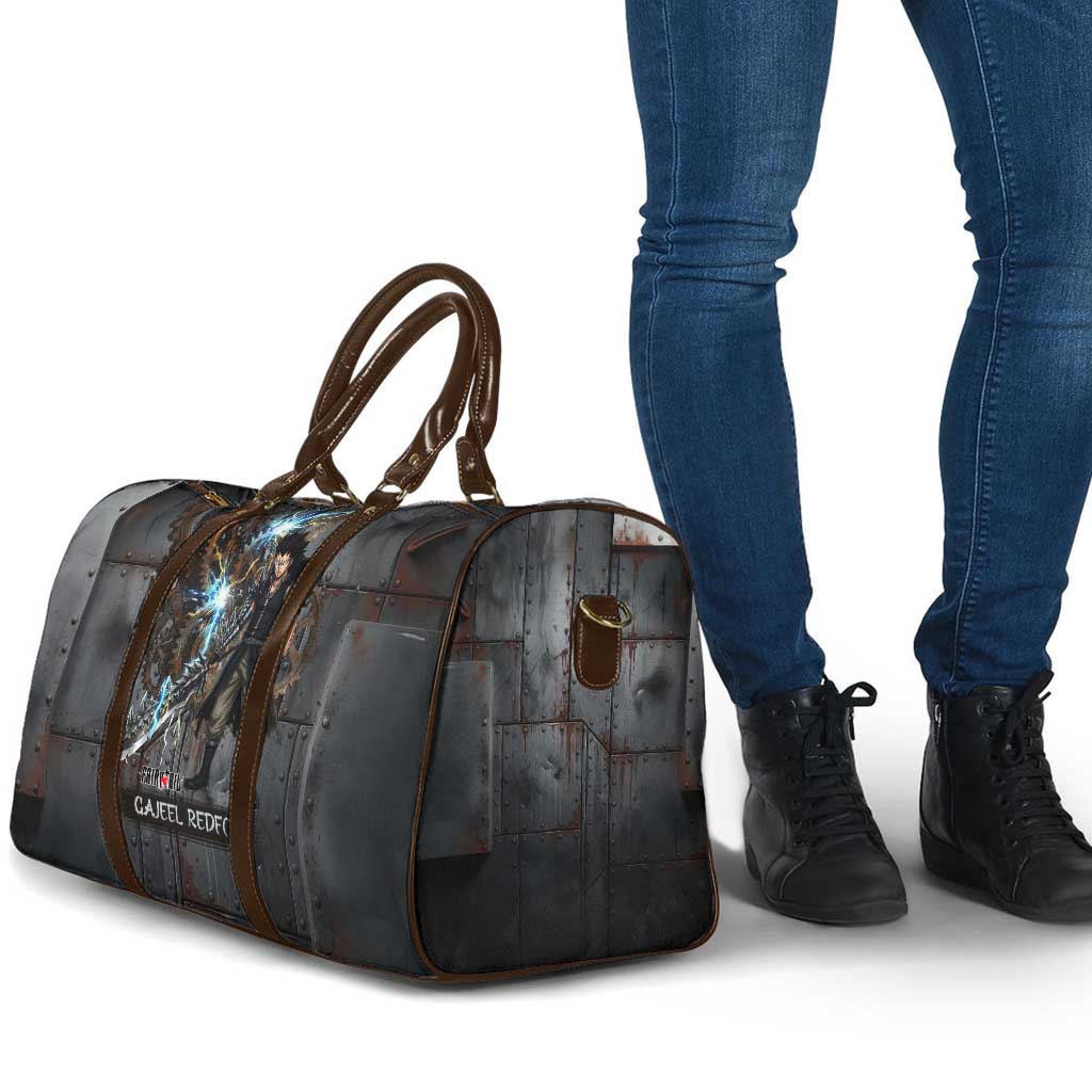 Gajeel Redfox Fairy Tail Travel Bag Industrial Steampunk Anime Style with Iron Dragon Elements