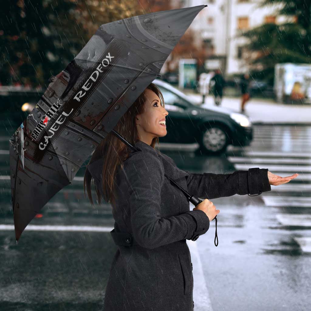 Gajeel Redfox Fairy Tail Umbrella Industrial Steampunk Anime Style with Iron Dragon Elements