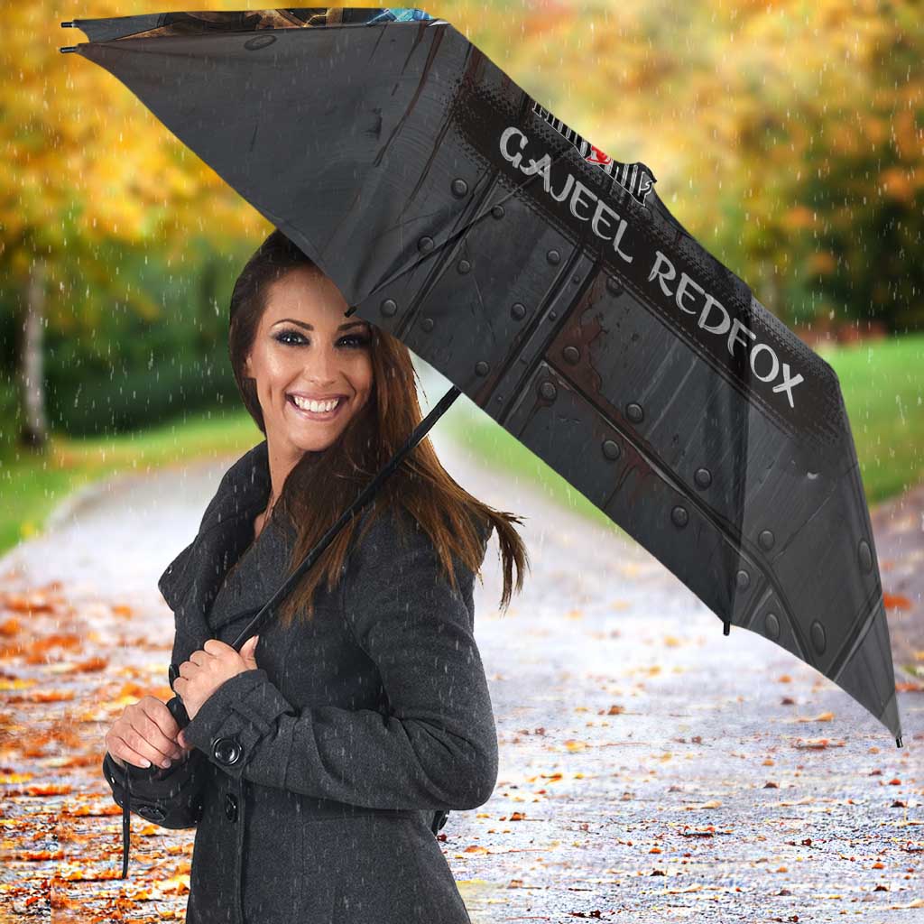 Gajeel Redfox Fairy Tail Umbrella Industrial Steampunk Anime Style with Iron Dragon Elements