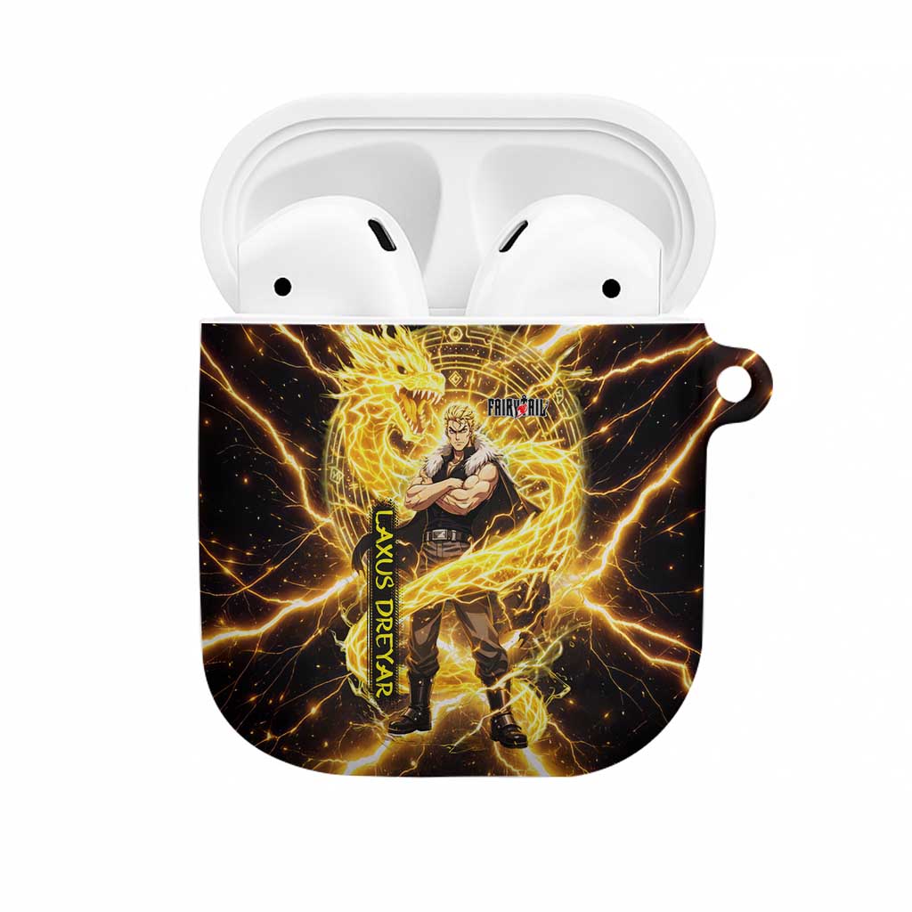 Laxus Dreyar Fairy Tail AirPods Case Lightning Dragon Anime Style with Electric Surge Visuals