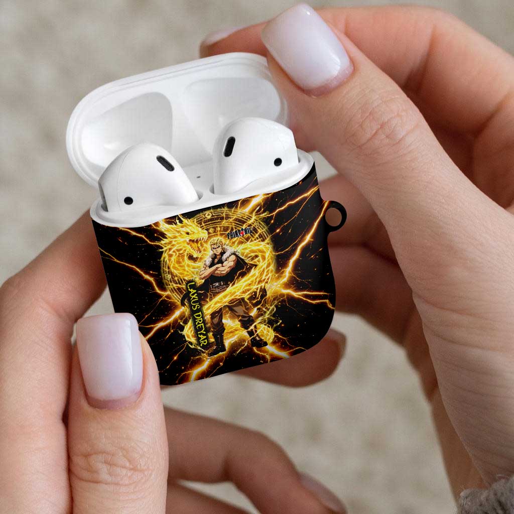 Laxus Dreyar Fairy Tail AirPods Case Lightning Dragon Anime Style with Electric Surge Visuals