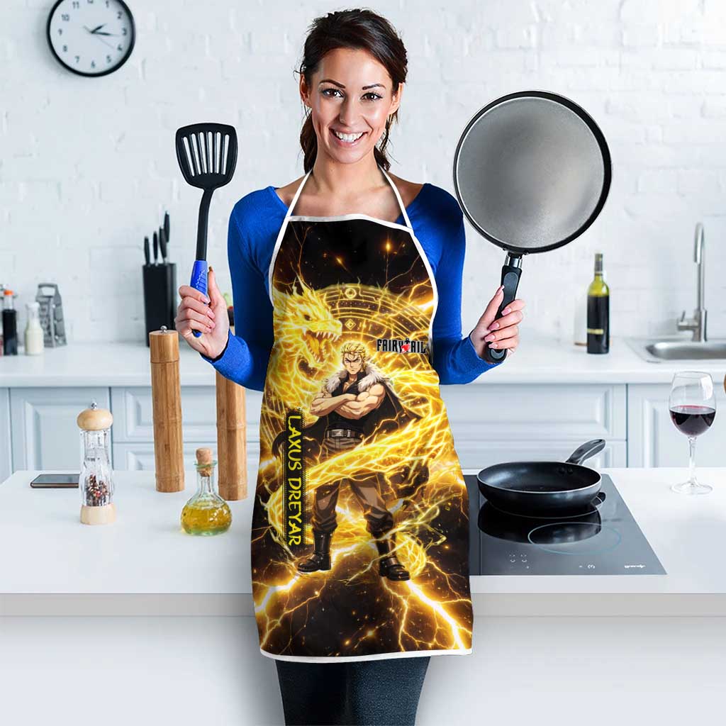 Laxus Dreyar Fairy Tail Apron Lightning Dragon Anime Style with Electric Surge Visuals