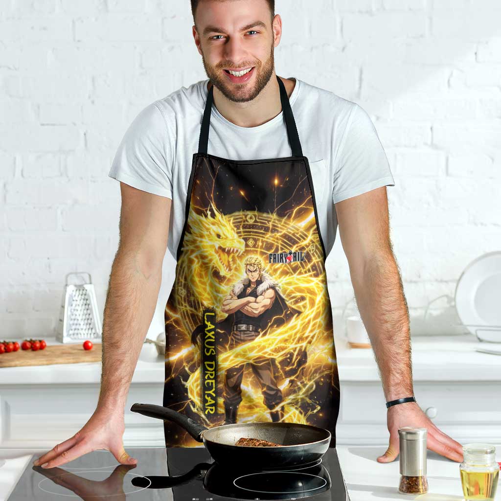 Laxus Dreyar Fairy Tail Apron Lightning Dragon Anime Style with Electric Surge Visuals