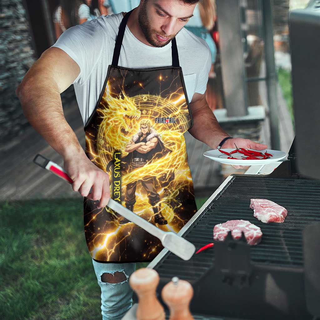 Laxus Dreyar Fairy Tail Apron Lightning Dragon Anime Style with Electric Surge Visuals