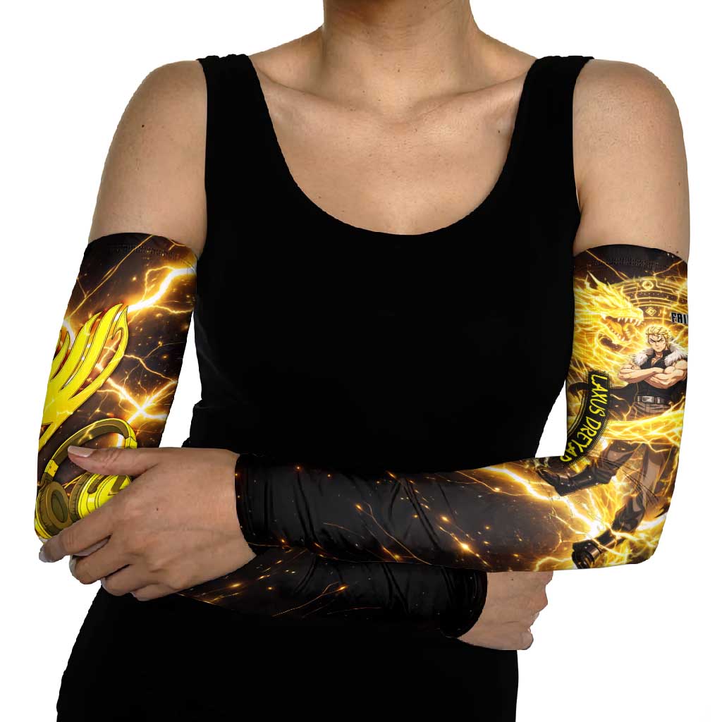 Laxus Dreyar Fairy Tail Arm Sleeves Lightning Dragon Anime Style with Electric Surge Visuals