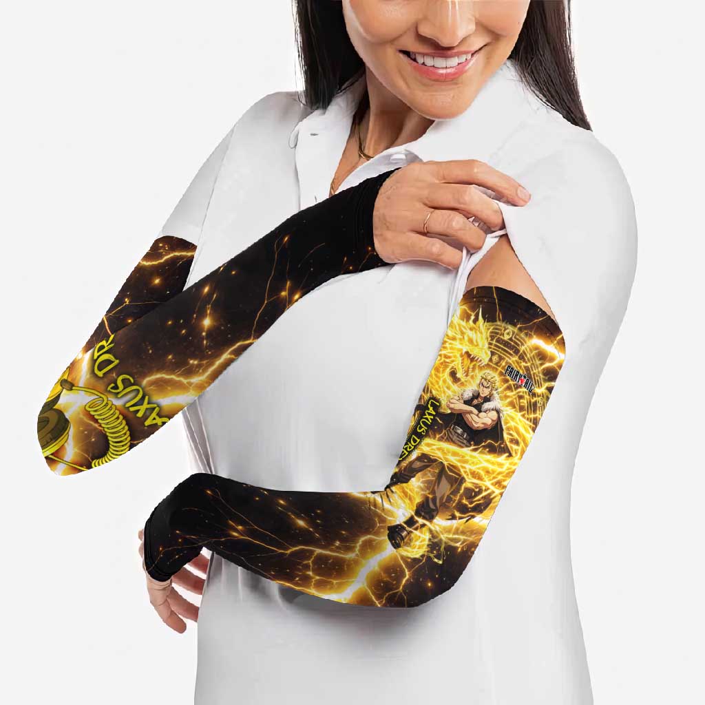 Laxus Dreyar Fairy Tail Arm Sleeves Lightning Dragon Anime Style with Electric Surge Visuals