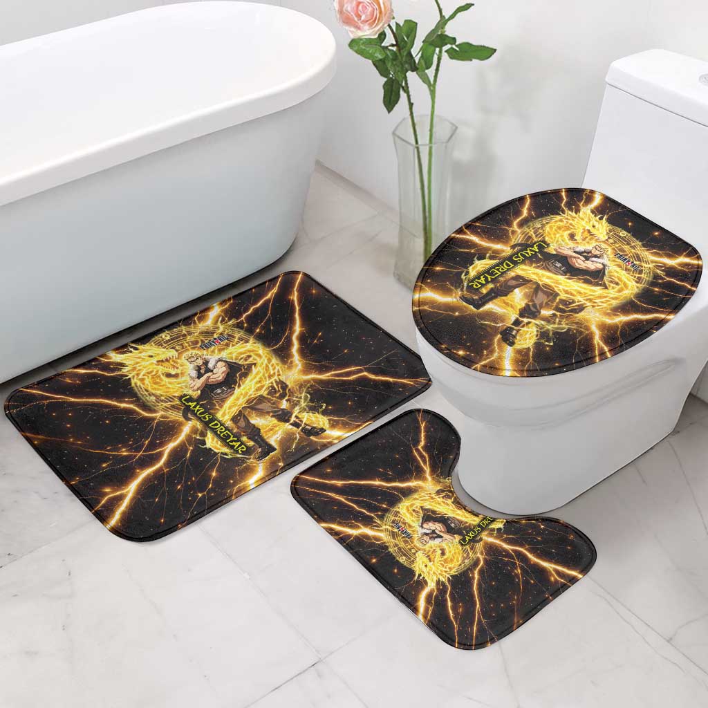 Laxus Dreyar Fairy Tail Bathroom Set Lightning Dragon Anime Style with Electric Surge Visuals