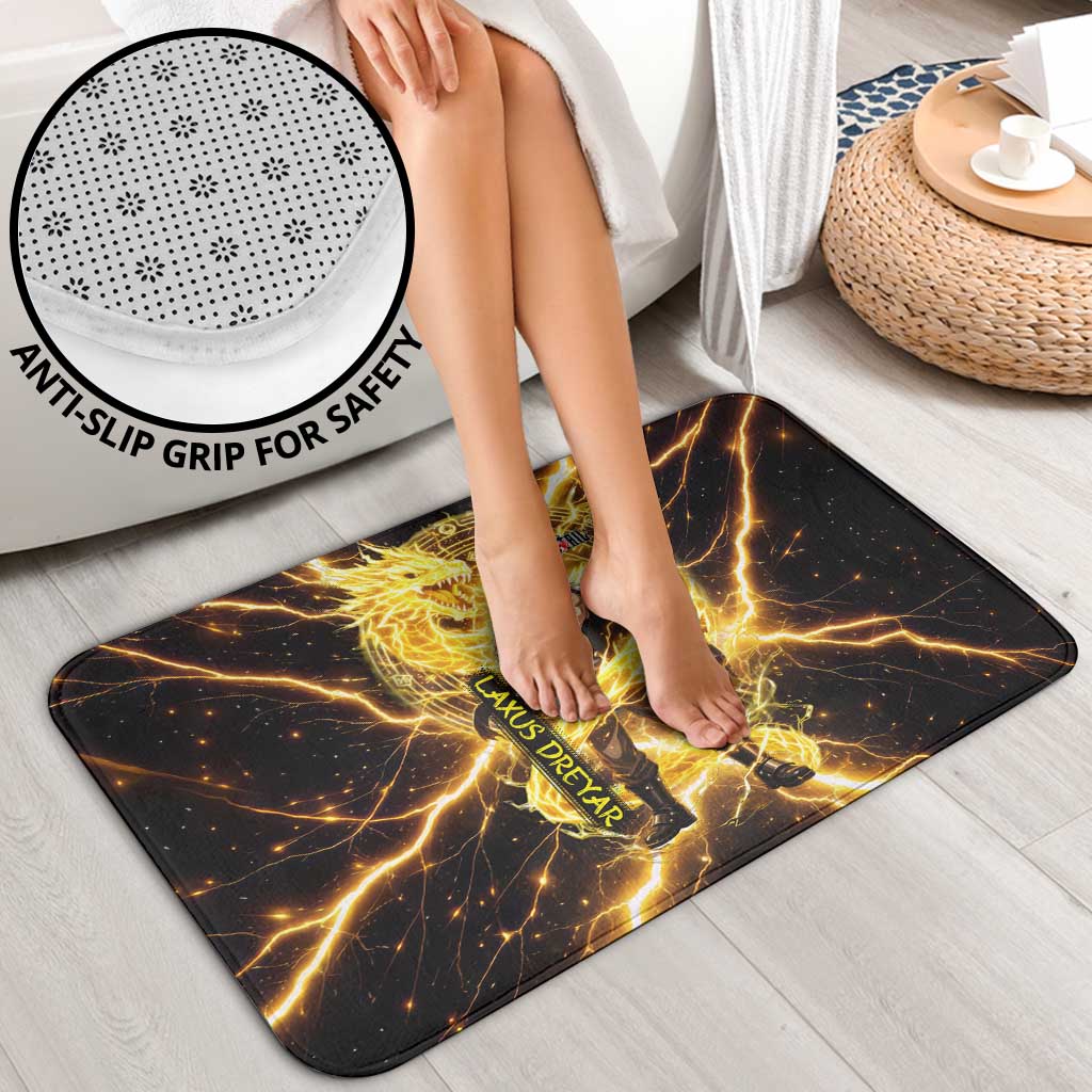 Laxus Dreyar Fairy Tail Bathroom Set Lightning Dragon Anime Style with Electric Surge Visuals