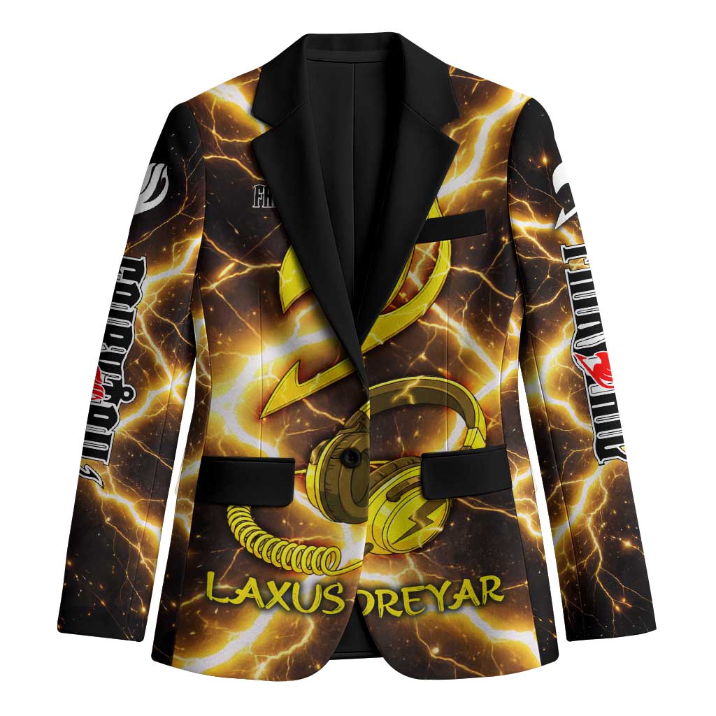 Laxus Dreyar Fairy Tail Blazer Lightning Dragon Anime Style with Electric Surge Visuals
