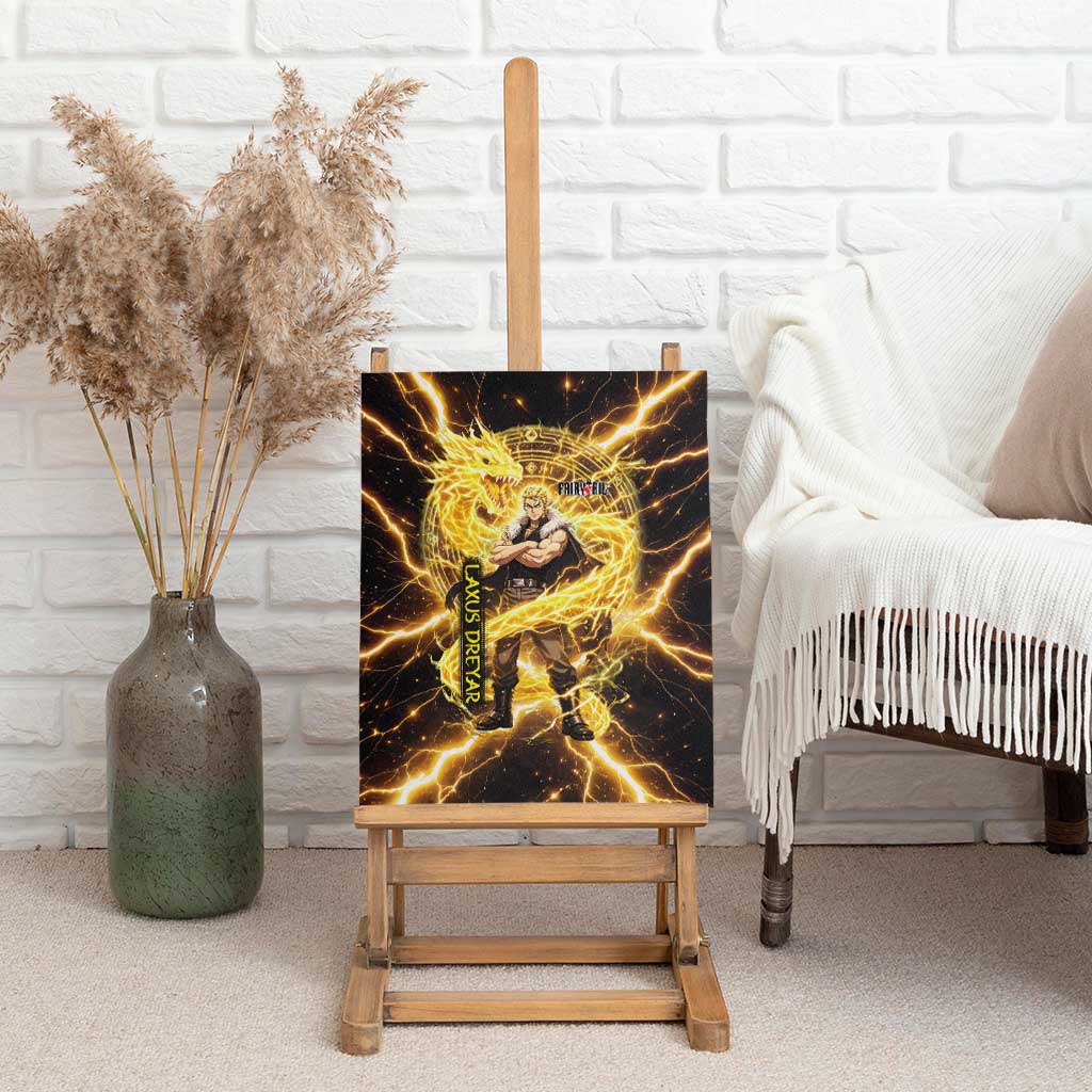 Laxus Dreyar Fairy Tail Canvas Wall Art Lightning Dragon Anime Style with Electric Surge Visuals