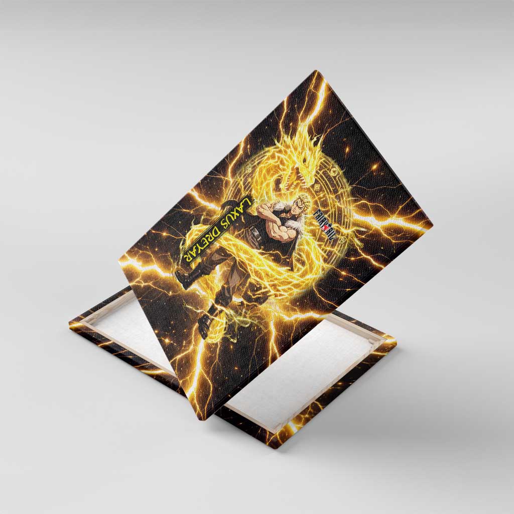 Laxus Dreyar Fairy Tail Canvas Wall Art Lightning Dragon Anime Style with Electric Surge Visuals