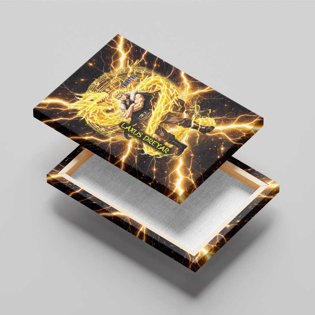 Laxus Dreyar Fairy Tail Canvas Wall Art Lightning Dragon Anime Style with Electric Surge Visuals