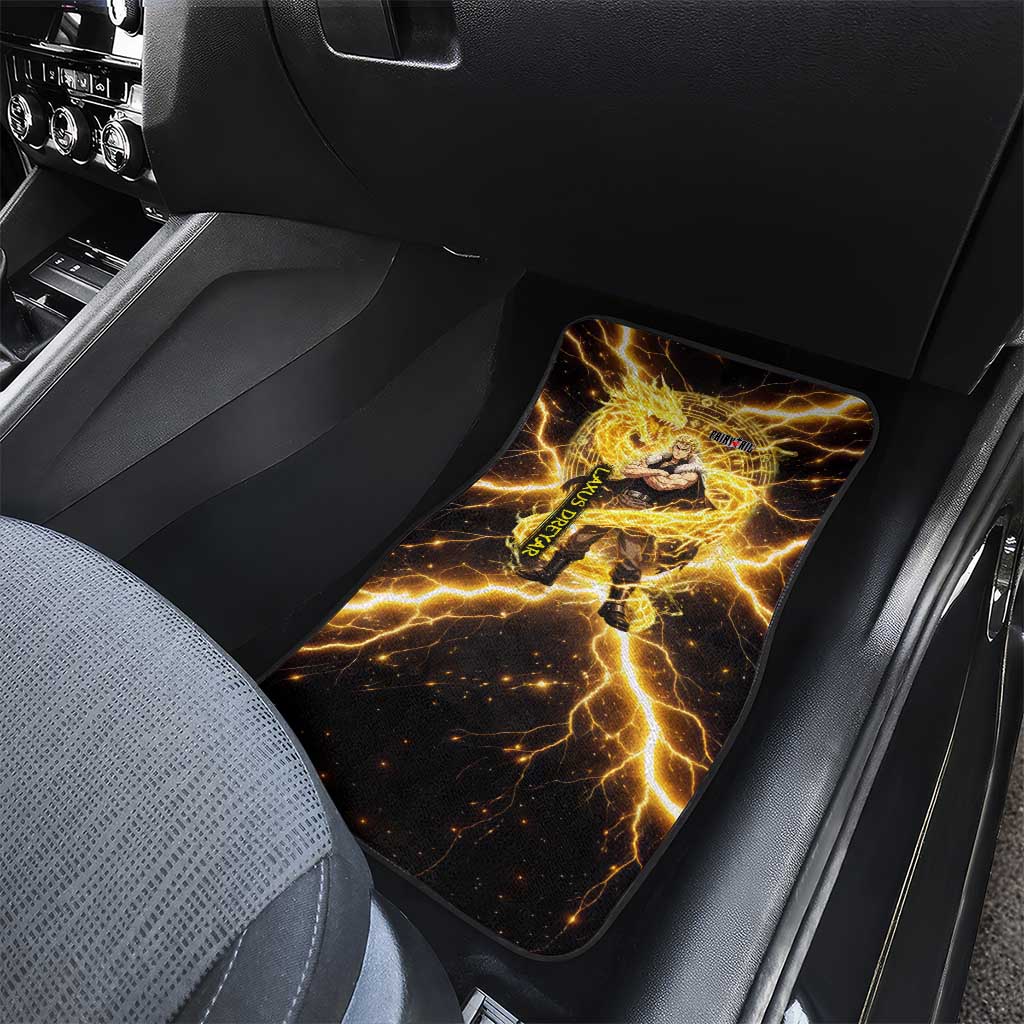 Laxus Dreyar Fairy Tail Car Mats Lightning Dragon Anime Style with Electric Surge Visuals